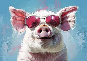Fröhliches Schwein | Schicke Schnauze Glimmer