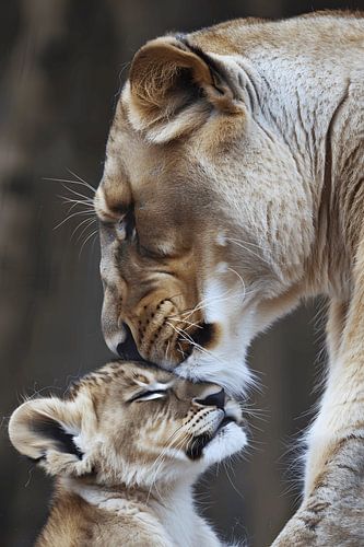 Lioness and young (caste)