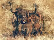 Highlander-Rindfleisch in der modernen Kunst von Atelier Liesjes Miniaturansicht