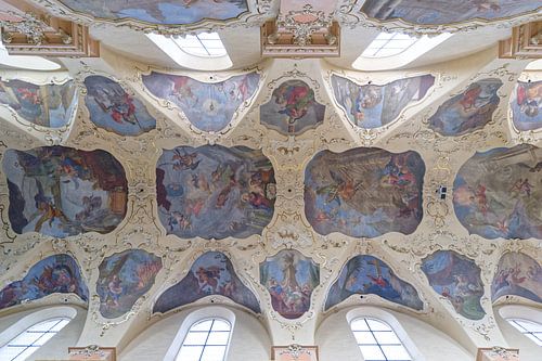 Praag - prachtig plafond – Strahov kloosterkerk