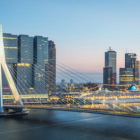 Rotterdam by night by Leon van der Velden