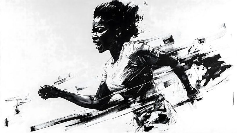 Entschlossene Läuferin von Frank Heinz