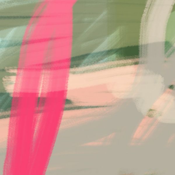 Moderne abstracte kleurrijke kunst in neon- en pastelkleuren nr. 1 van Dina Dankers