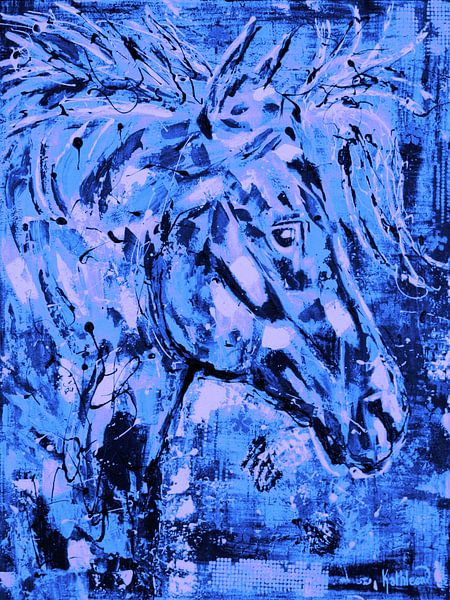 Pferd Geist Blau von Kathleen Artist Fine Art
