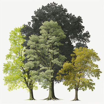 Drie karakteristieke bomen van Vythryd Arts