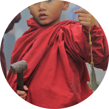 Jonge monnik in Myanmar van Gert-Jan Siesling