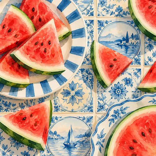 Wassermelone – Mittelmeer-Fliesen-Harmonie