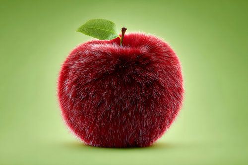 Pluizige rode appel