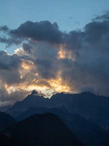 Sonnenuntergang in Schruns