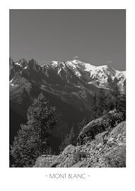 Travel poster Mont Blanc, France by Martijn Joosse