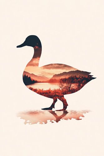 Ontspannen eendenlandschap