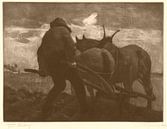 William Strang, Ploegende Man - 1891 van Atelier Liesjes thumbnail