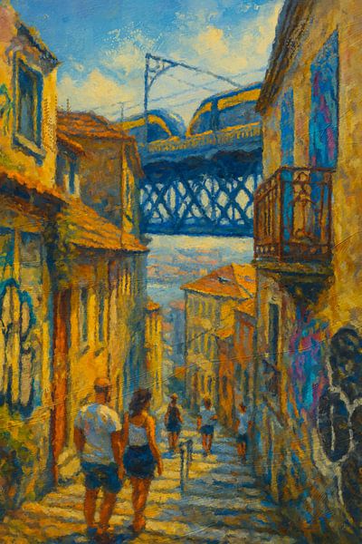 Promenade dans les ruelles de Porto par Geert Van Baelen