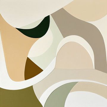 Abstract warme kleuren van Bert Nijholt