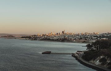 San Francisco photographed from the Golden Gate Bridge | Travel photography fine arte photo print |  by Sanne Dost
