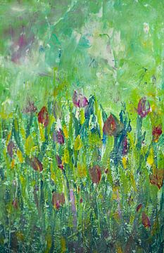 Wilde tulp 1 van Iris Holzer Richardson