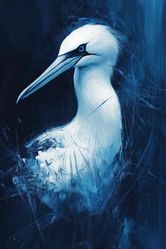 Blauwe Stilte Elegantie in Diepte van Eva Lee