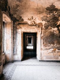 broken pieces - Frescoes in an abandoned Italian palazzo by maxxe