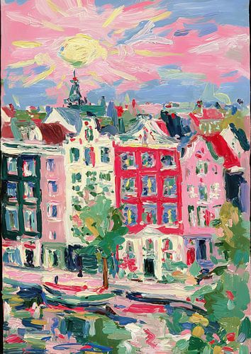 Kleurrijk Amsterdam in Matisse-stijl