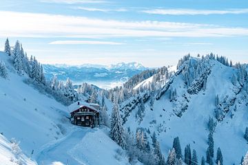 Uitzicht op de Säntis vanaf de Hochgrat in de winter van Leo Schindzielorz