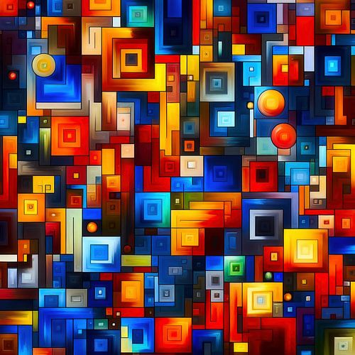 Gekleurde vlakken met licht