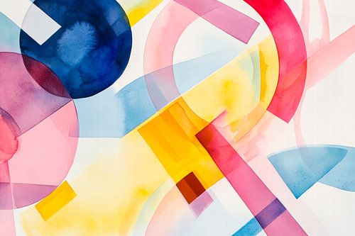 Abstracte aquarelcompositie