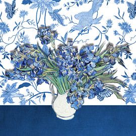 Vincent's Vase mit Schwertlilien von Marja van den Hurk