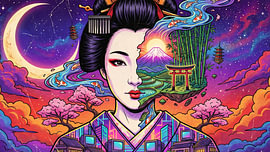 Japanese Geisha by my pixel art