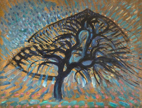 Appelboom, pointillistische versie, Piet Mondriaan
