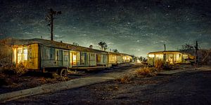 Verlassener Wohnwagenpark aus den 1950er Jahren an der Route 66 von Harry Anders