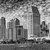 SAN DIEGO Skyline | Monochrome by Melanie Viola
