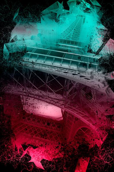 Der Eiffelturm in Paris als Digital Arts von BerbadenDigitalArt