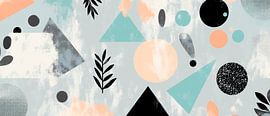 Abstracte geometrische vormen en kleuren van Poster Art Shop