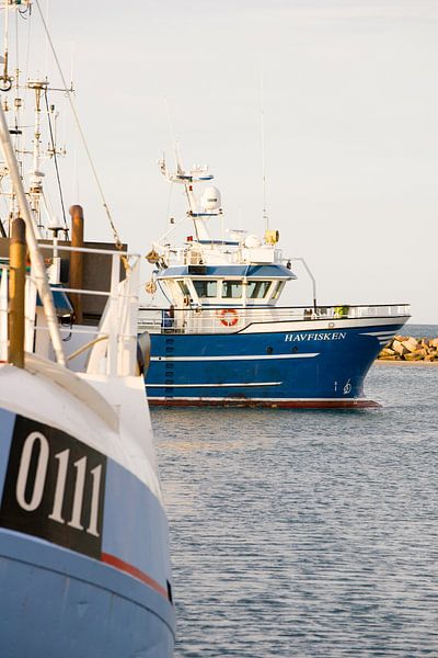 Visserschepen in de haven van scheepskijkerhavenfotografie