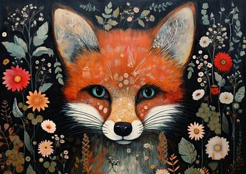 Fox Painting by Wonderful Art