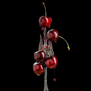 Cerises rouges juteuses, cerises rouges juteuses