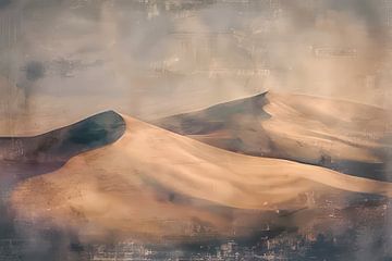 Last rays of sun on the dunes by Thea