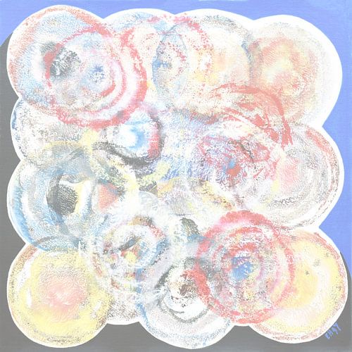 EH PAINTING ART 1997 #0268 Bollen in blauw Softone 