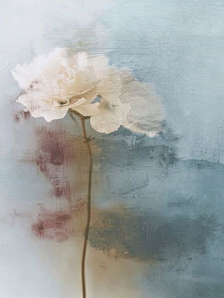 Hortensien in Pastellfarben, japanischer Stil von Japandi Art Studio