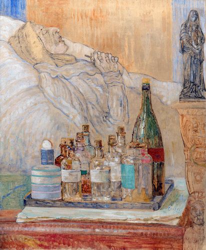 James Ensor. Moeder van de kunstenaar op haar doodsbed