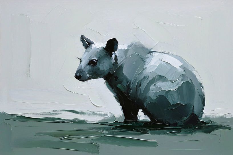 Abstrakter Bär in Ruhe von Art & Soul Creations