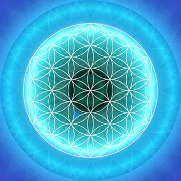 Throat Chakra with Flower of Life by Christine Bässler