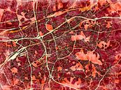 Kaart van Herne in de stijl 'Amber Autumn' van Maporia thumbnail