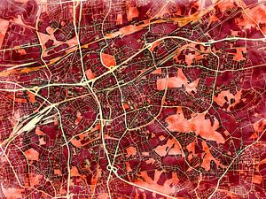 Karte von Herne im stil 'Amber Autumn'
