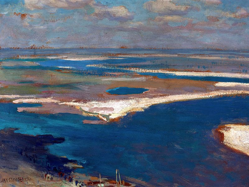 The Dnieper River in Blue by Apolo Prints