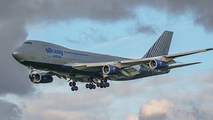 Silkway West Airlines Boeing 747-400F Frachtflugzeug.