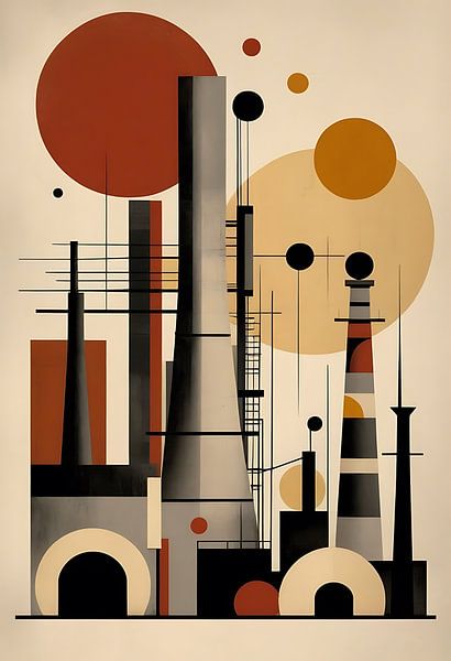 Abstraktes Bauhaus-Stadtbild von MIROKKU