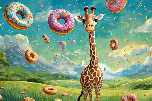 Giraffe im Schlaraffenland