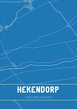 Blaupause | Karte | Hekendorp (Utrecht) von Rezona