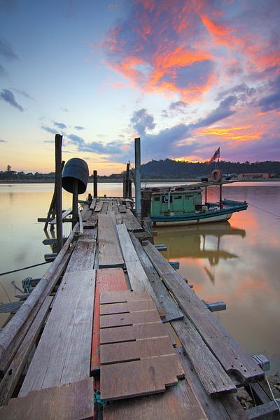 Jetty at sunset 2 by Sabri Ismail